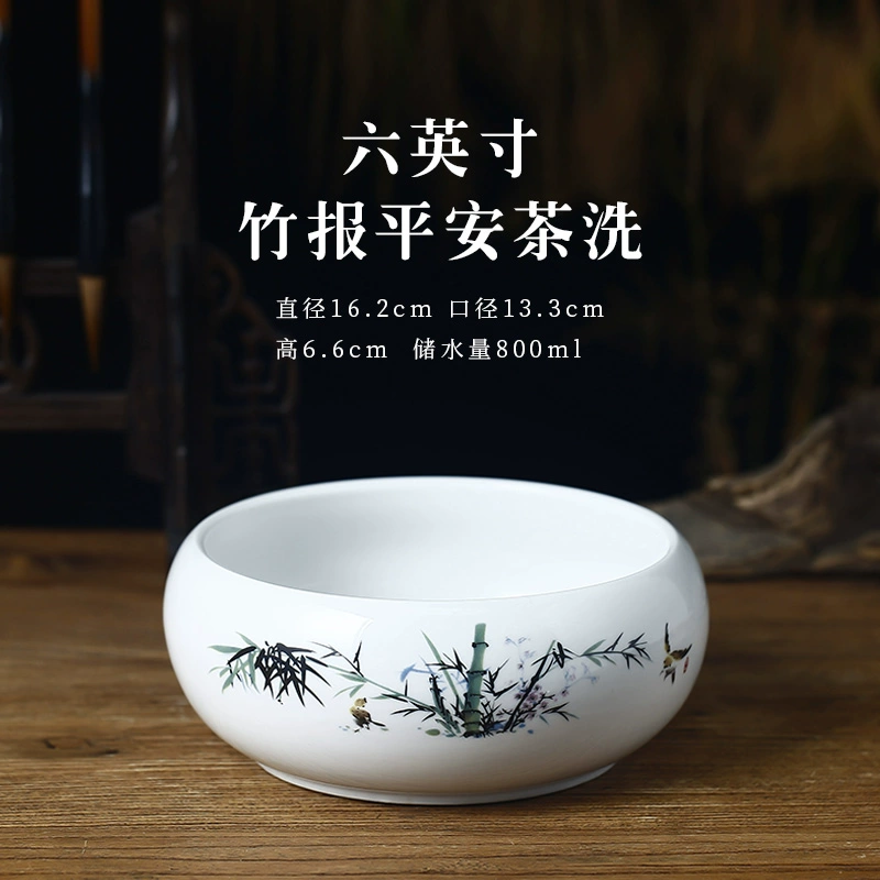Ceramic big tea cup, tea set with accessories, ashtray