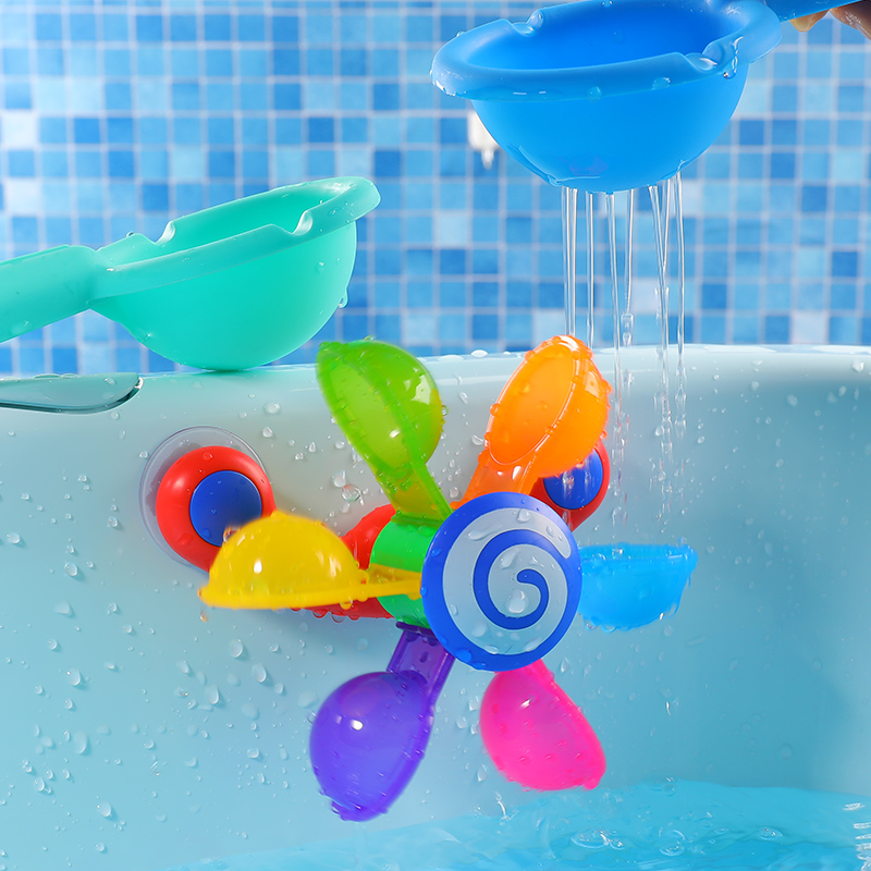 Kids Baby Bath Turnaround Fun Water Windmill Baby Bathtub Bathtub Shower Sprinkles Water Suit Boys and Girls Toys