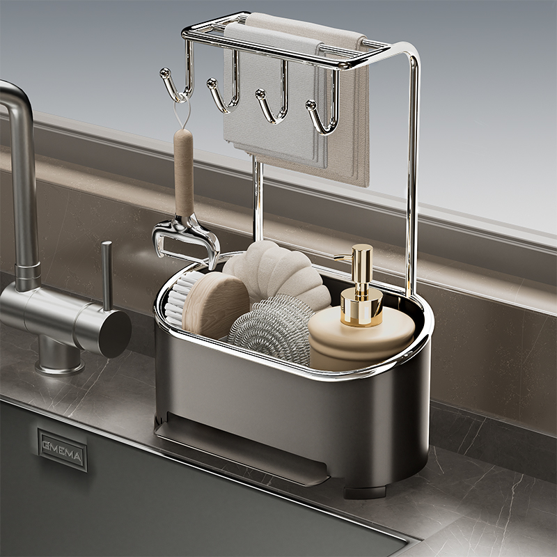 Kitchen Dishcloth Rack, Draining Rack, Special Dishwashing Sink Rack, Sink Sponge Storage and Draining Rack