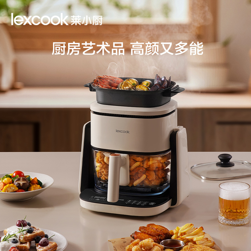 [Hot-Selling Item] Lai Xiaochu Visual Air Fryer Flipping Household Low-Oil Multi-Functional Baking, Frying and Cooking All-In-One Fryer