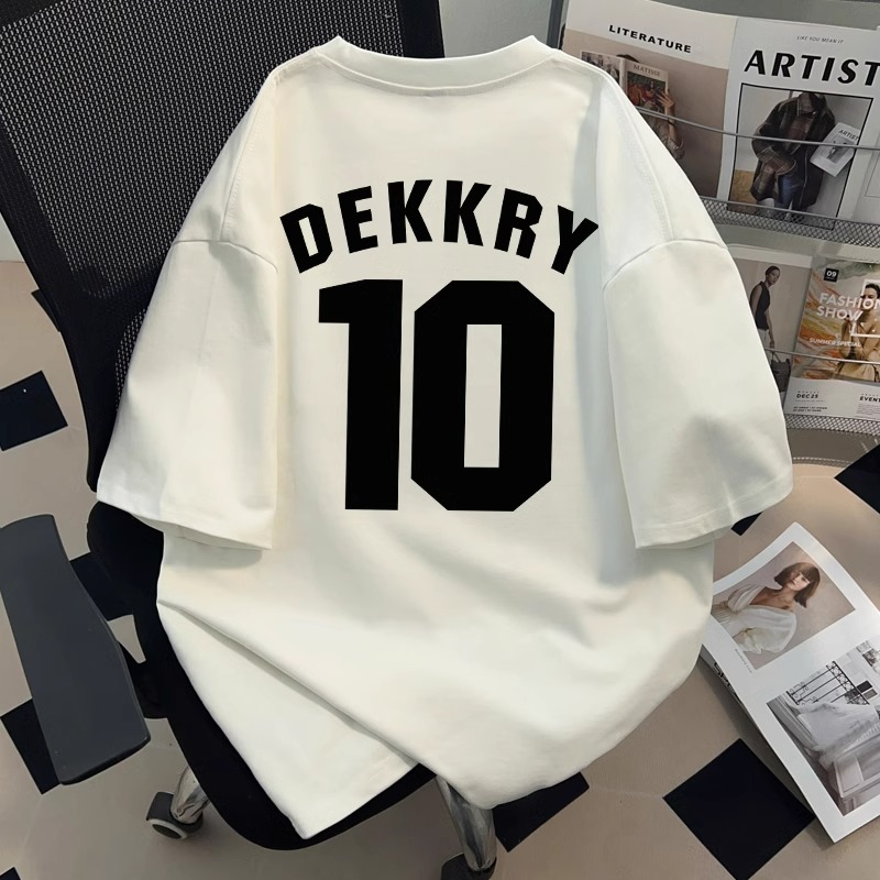 American Style T-Shirt Short Sleeve Unisex 2025 Summer New Versatile ins New Loose White Versatile Half-Sleeve Top