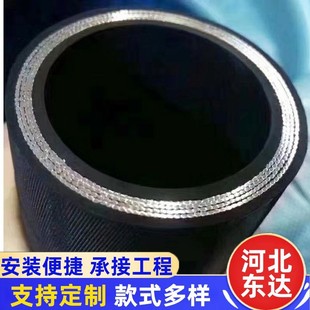 Rubber Hose with Cloth, Oil-Resistant Black Cloth-Covered Rubber Hose, High-Temperature Resistant, Heat-Resistant, Oil-Resistant Water Pipe, Sandblasting Pipe, Steam Pipe