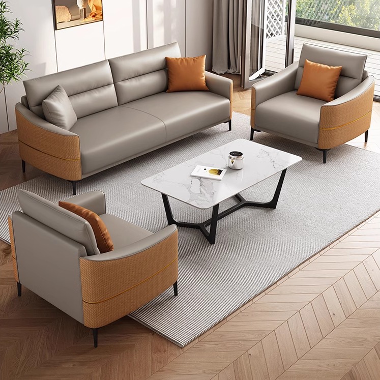 Office Sofa Simple Modern Rest Area Reception Hotel Leisure Small Business Reception Sofa Coffee Table Combination