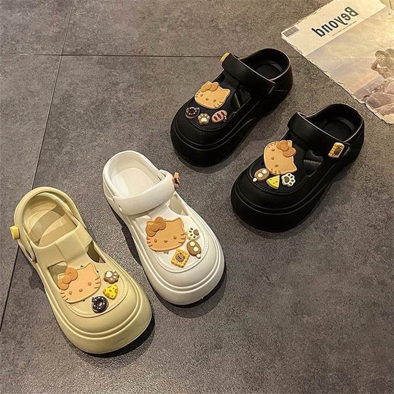 Cartoon Cat Spring and Summer New Sandals for Outdoor Wear, Cute, Good-Looking, Non-Slip, Shock-Absorbing, Dual-Wear, Soft-Soled, Versatile Sandals and Slippers