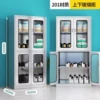 Upper and lower glass medicine cabinet 201 stainless steel