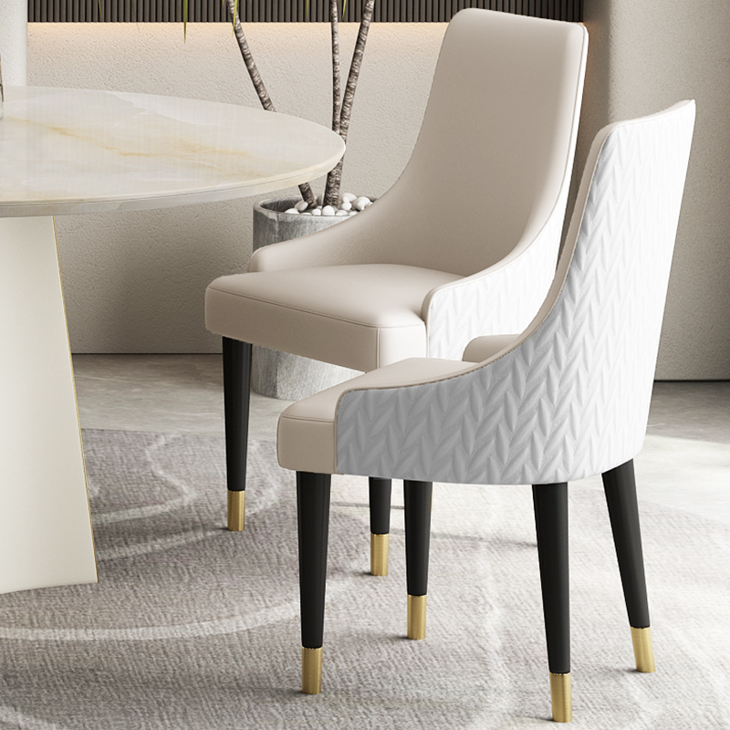 Modern Minimalist High-End Luxury Solid Wood Dining Chair with a High Backrest, Suitable for Home Use
