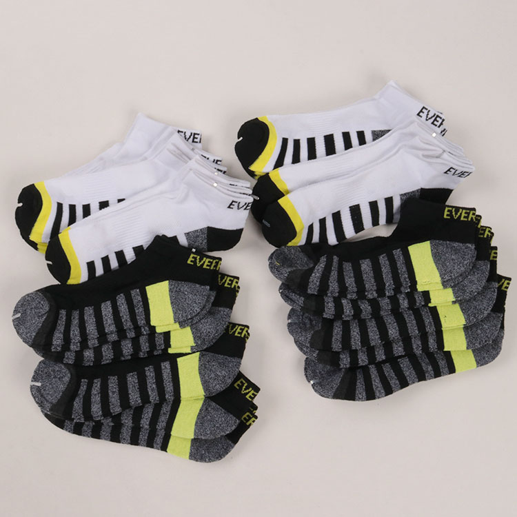 Anti-Odor Sports Socks! Thickened Striped Towel-Soled Short Socks for Men in Autumn and Winter, Trendy Ins Low-Cut Short Boat Socks for Men