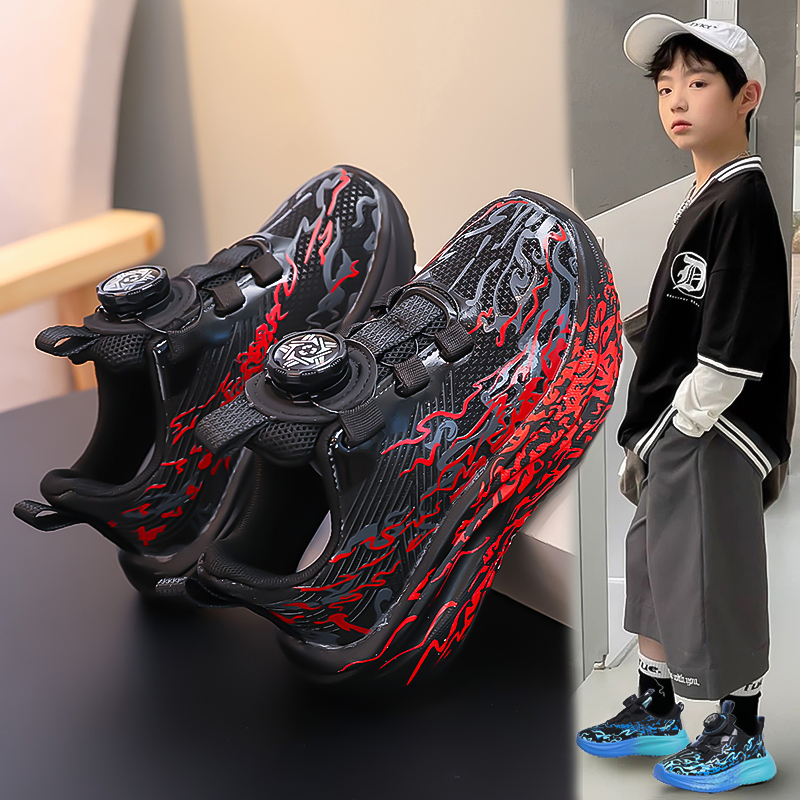 Kids Running Shoes Spring & Fall 2025 New arrival Boys Sports Shoes Mesh Breathable Lightweight Soft Bottom Shock Absorbing Boys Mesh Shoes