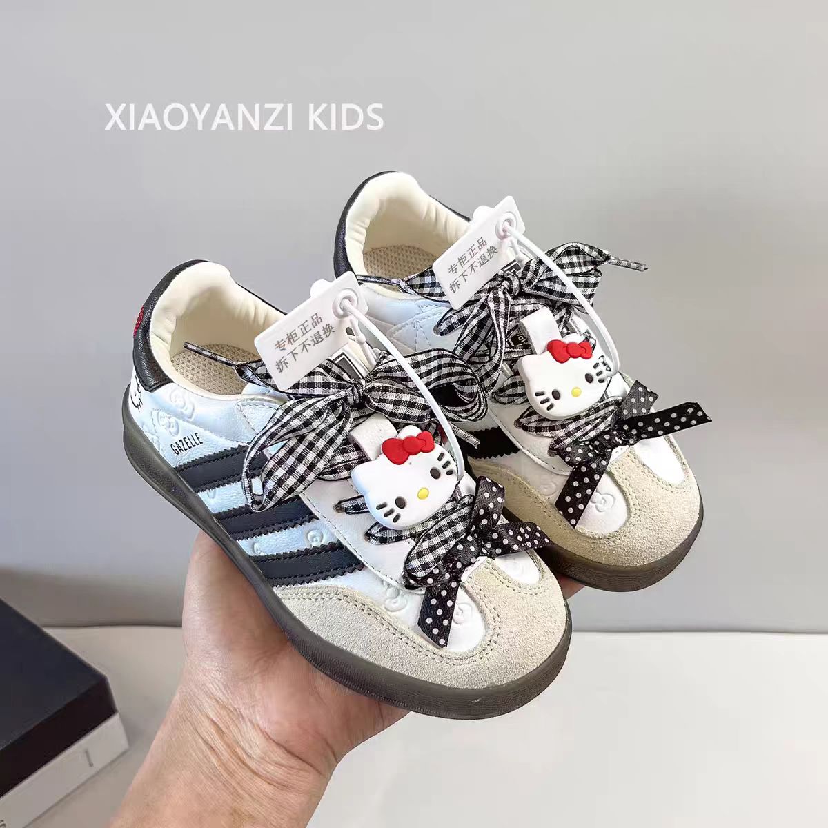 Genuine Leather kids Training Shoes 2025 Summer New arrival girl Soft Sole Sneakers Boys Casual Sneakers kitty Shoes