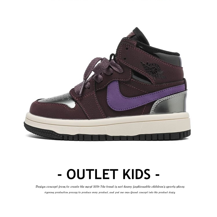 Boys' Genuine Leather High-Top Casual Sneakers, New Winter Style Girls' Fleece-Lined Basketball Shoes, Double Cotton Children's Soft-Soled Sneakers