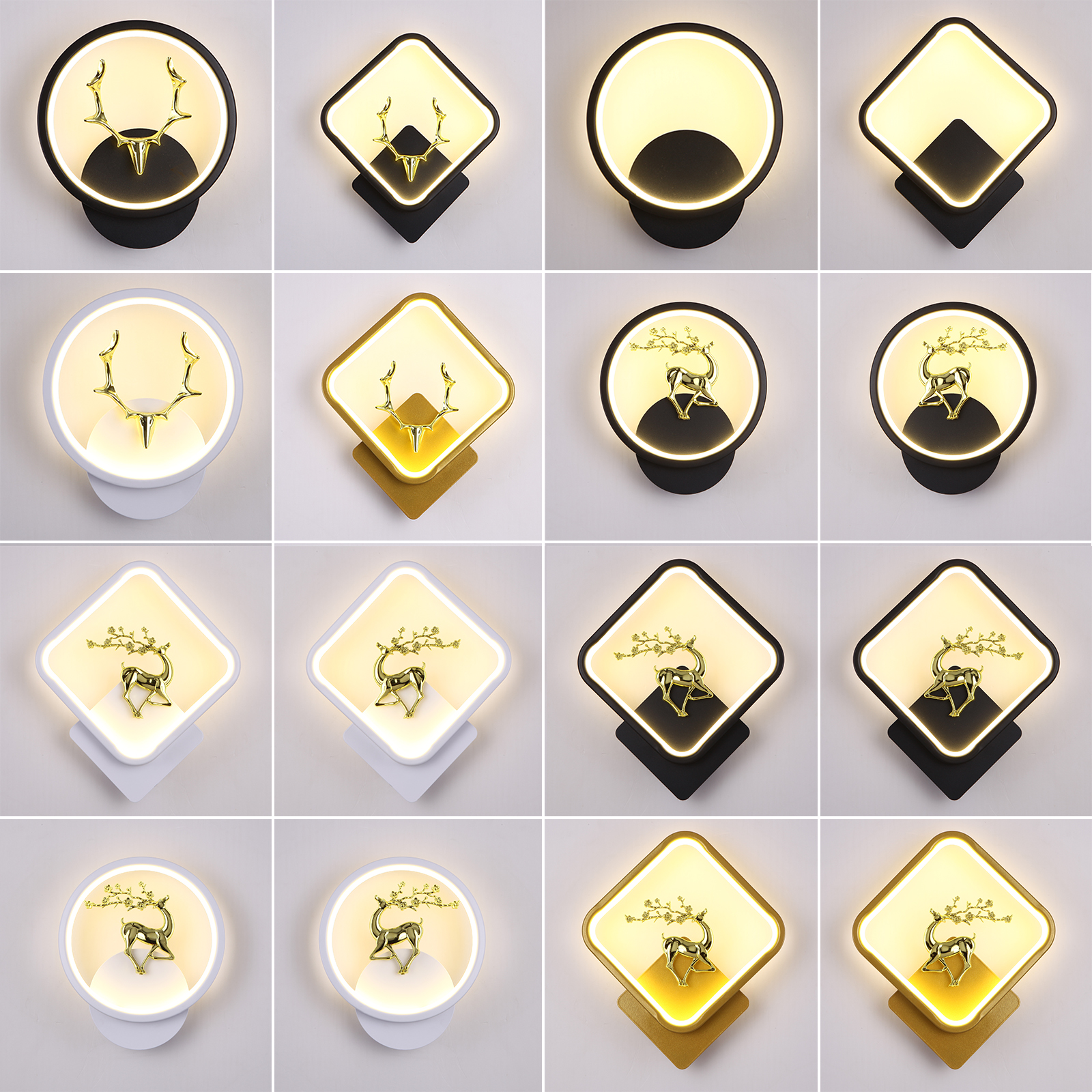 Wall Lamp Bedside Lamp Bedroom Modern Minimalist Living Room Lamp Creative Antler Internet-Famous Led Corridor Staircase Wall Lamp