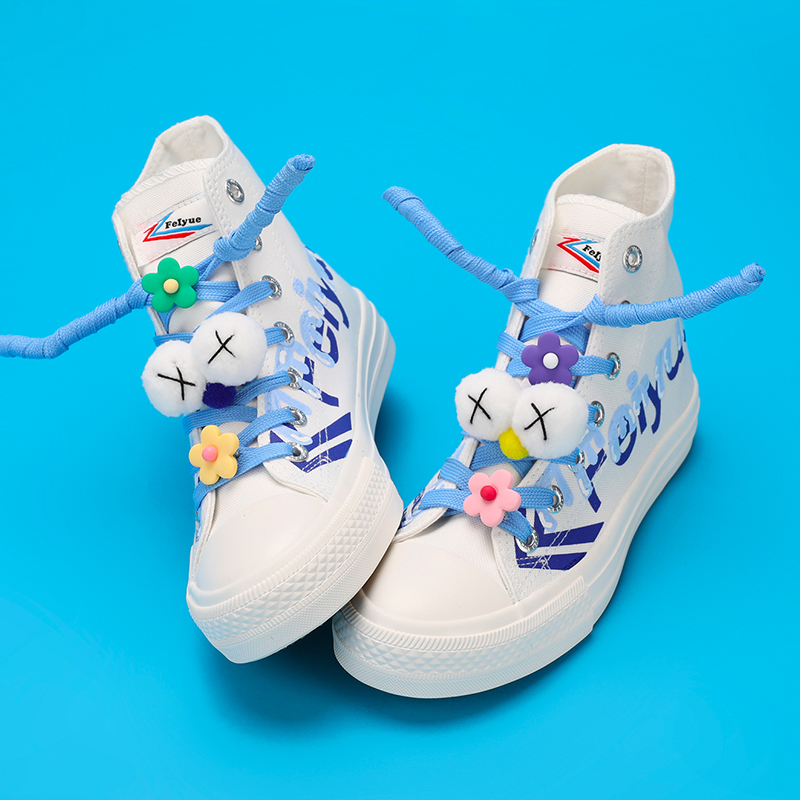 [Order with Matching Items ] Cute Shoelace Charms, Colorful Flower Shoe Charms, Multi-Color Shoelace Clips, Eye-Shaped Shoe Charms