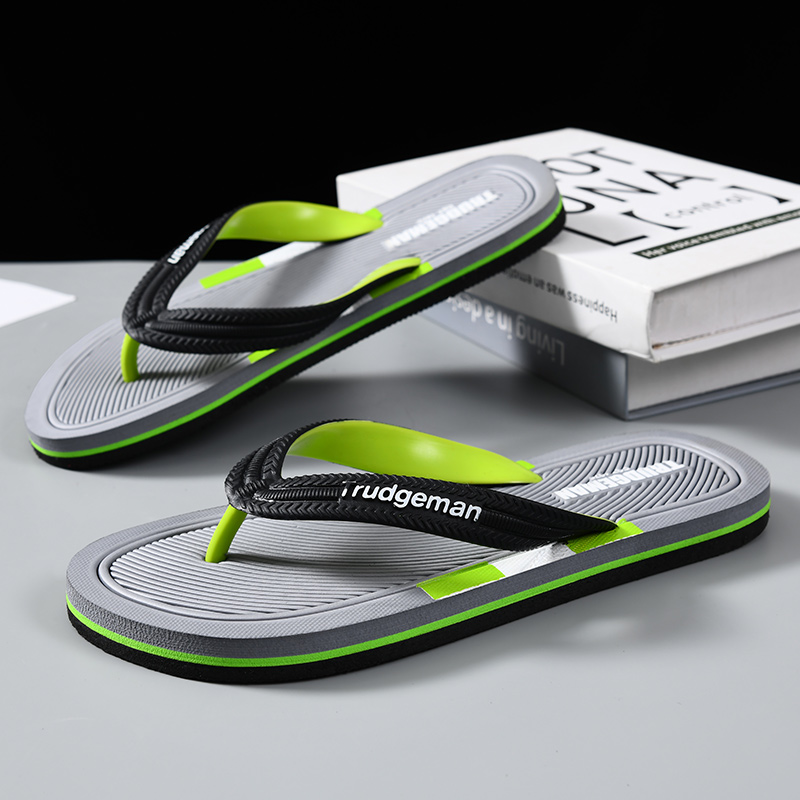 Flip-Flops for Men, Summer Outdoor Wear, Non-Slip, Wear-Resistant, Comfortable Thong Sandals, Korean Style, Outdoor Casual Trendy Beach Sandals