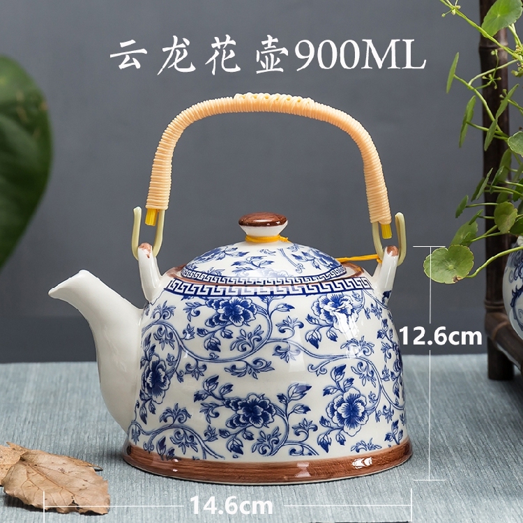 レストランのホテル用陶磁器ティーポットには、フィルター付きの大きな梁ポットがあります。|undefined