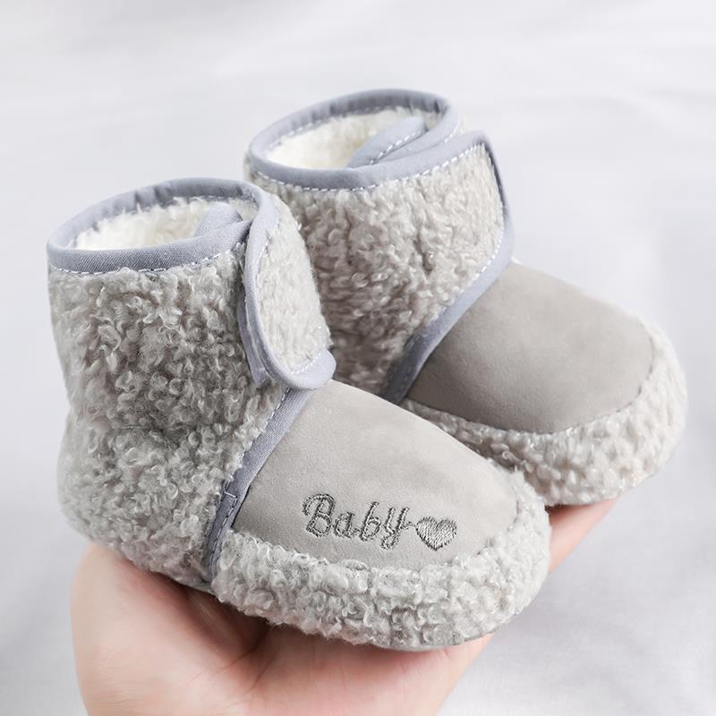 Newborn Baby Shoes for Autumn and Winter, Toddlers Aged 0 to 3-6 Months, Boys and Girls, Non-Slip Soft-Soled Floor Shoes