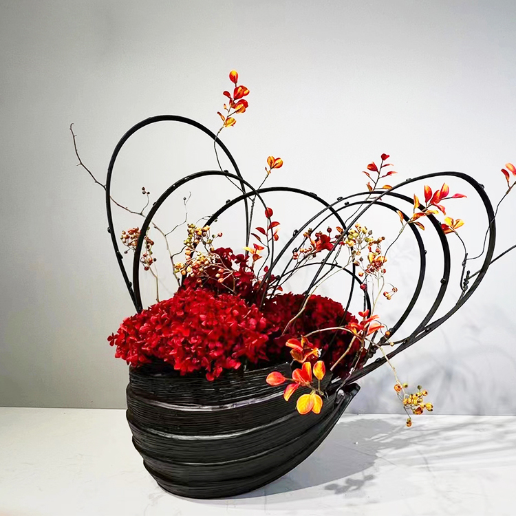 Creative Resin Vase Toothed Hotel Front Desk Desktop Floriculture Furnishings Home Model Room Decorative Ornaments