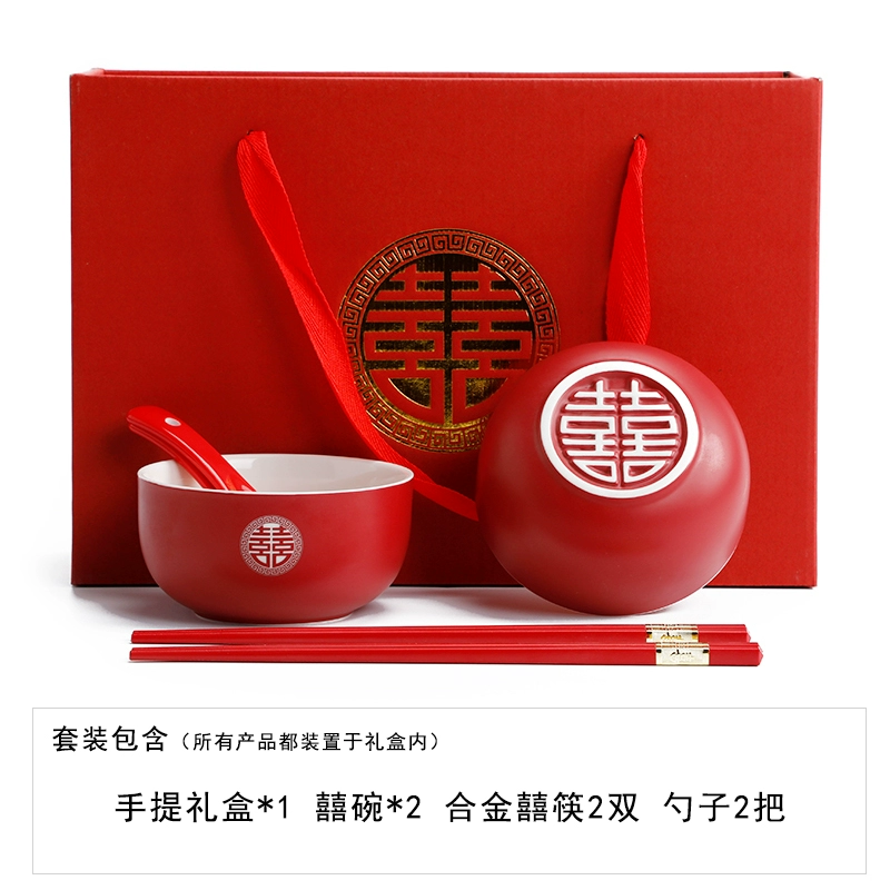 Tea cup, festive red tea set, ceramic gift box