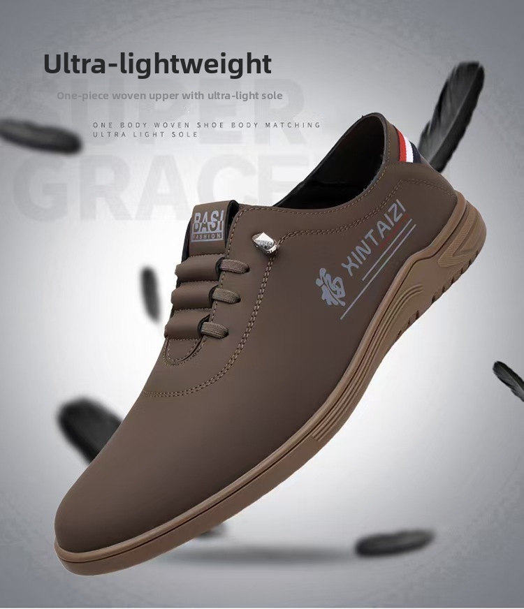 Chaussures en cuir pour hommes, collection printemps 2025, décontractées, à enfiler, semelle souple, confortables, blanches et noires, en microfibre et cuir PU. Directement de l'usine._voghion.com