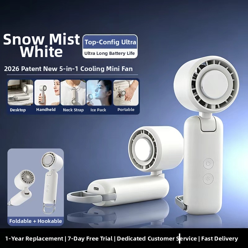 USB Handheld Fan Mini Portable Cooling Fan For Students With Digital Display Low Volume Home Appliances Household Electronics_voghion.com