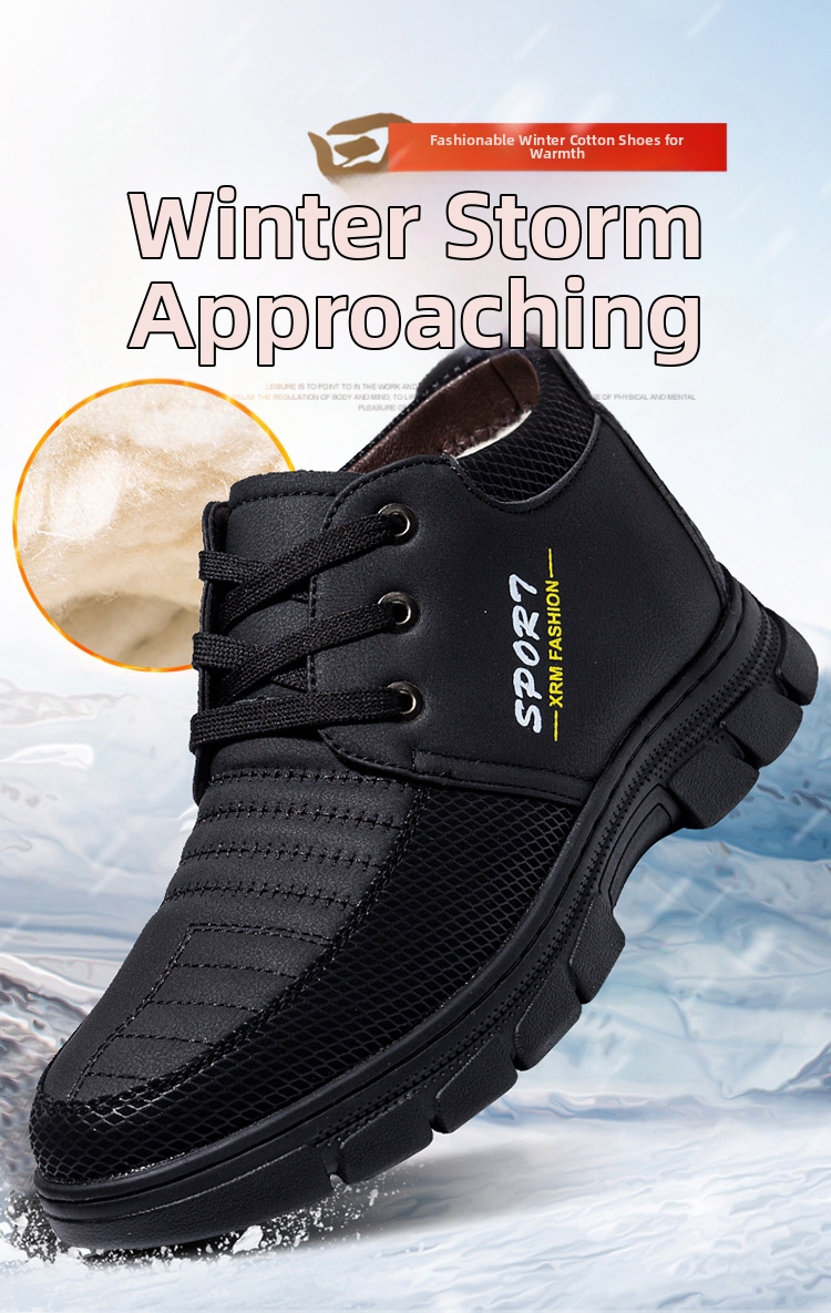 Vīriešu old beijing silti auduma apavi ar flīsa oderi augsti_voghion.com