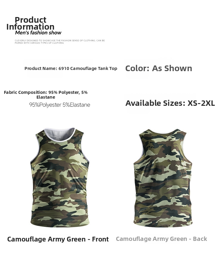 Men's Camo Muscle Tank Top Sleeveless Vest For Gym And Outdoor_voghion.com
