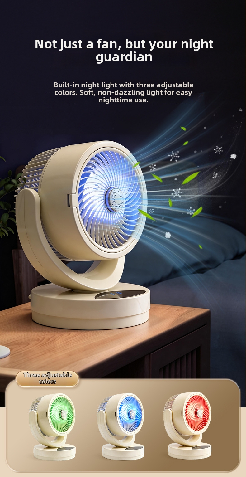 Wiederaufladbarer USB-Tischventilator mit Kühlfunktion_voghion.com