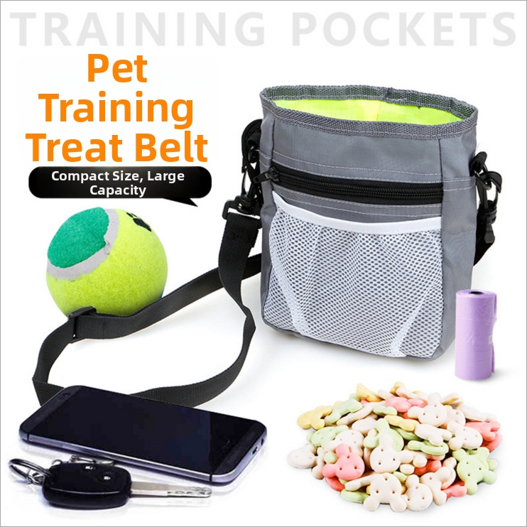 Reisetasche aus Oxford-Gewebe mit Netzgewebe für Haustiere, Leckerli-Tasche für Hunde, Trainingszubehör für Haustiere_voghion.com