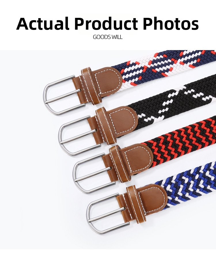 Elastic Woven Canvas Belt For Men And Women Korean Style Accessory_voghion.com