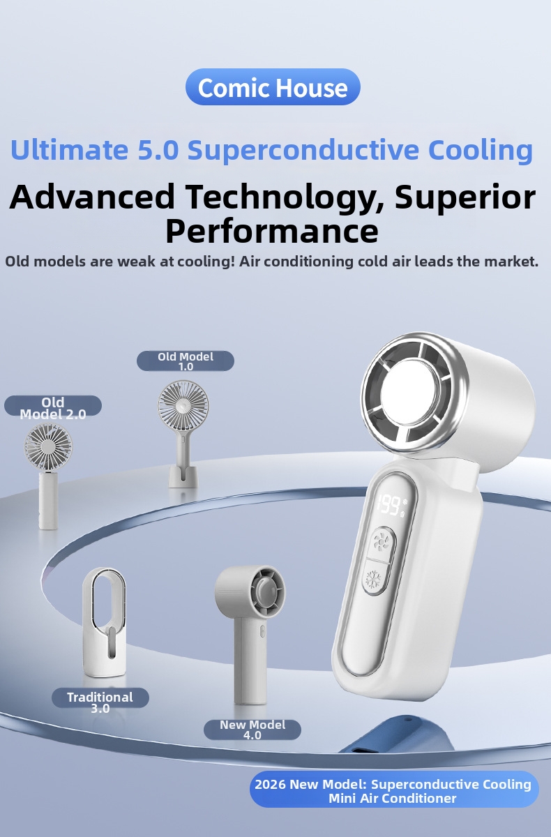 Handheld Mini Cooling Fan Portable Rechargeable High Speed Turbine_voghion.com