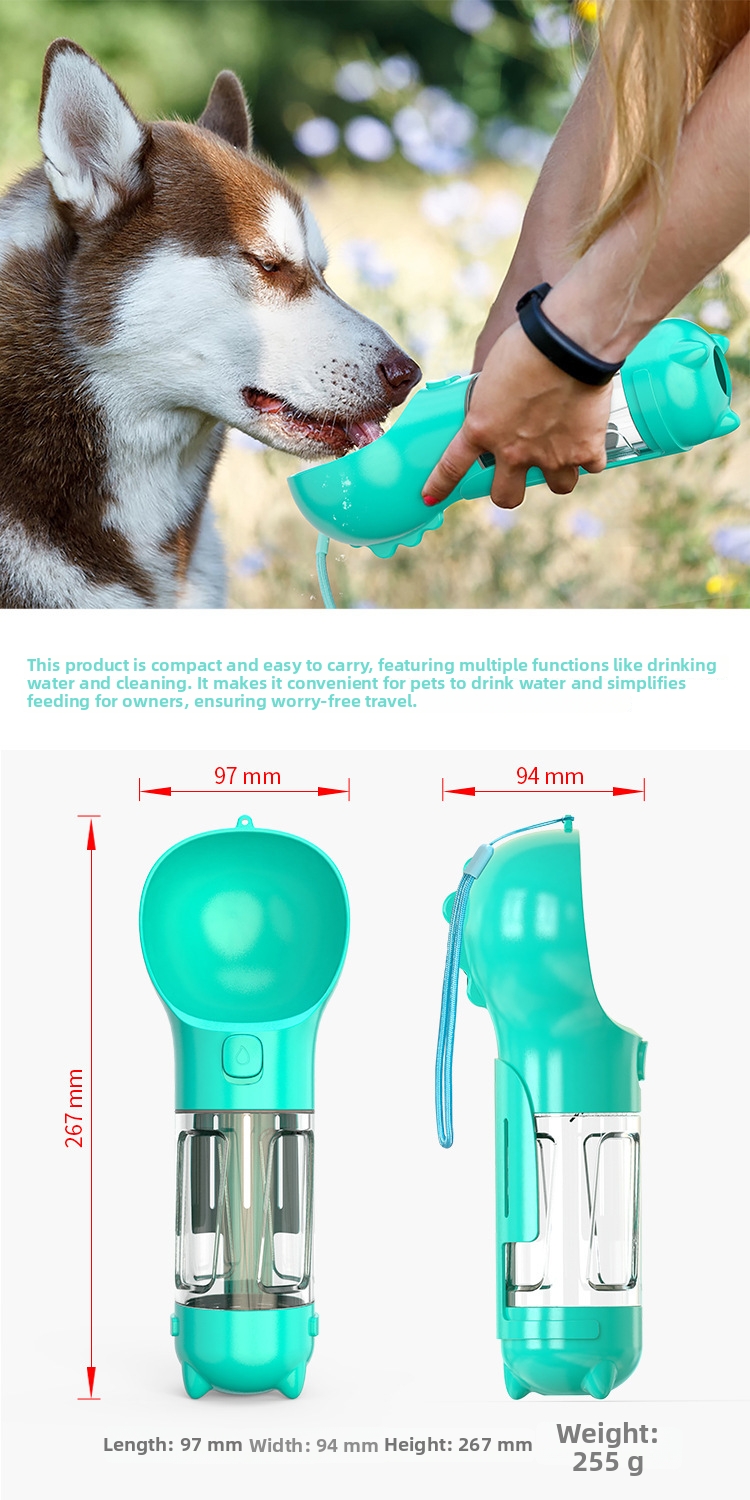 Multi-functional Pet Water Bottle For Dogs Portable Travel Cup_voghion.com