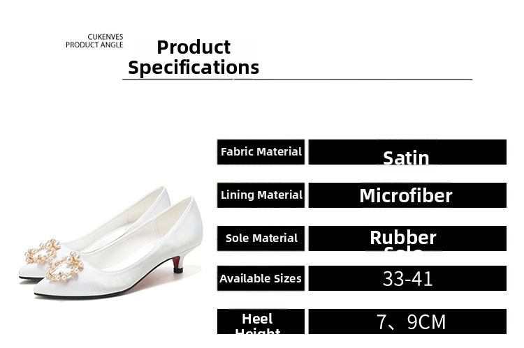 Champagne Rhinestone Mid Heel Wedding Shoes For Women_voghion.com