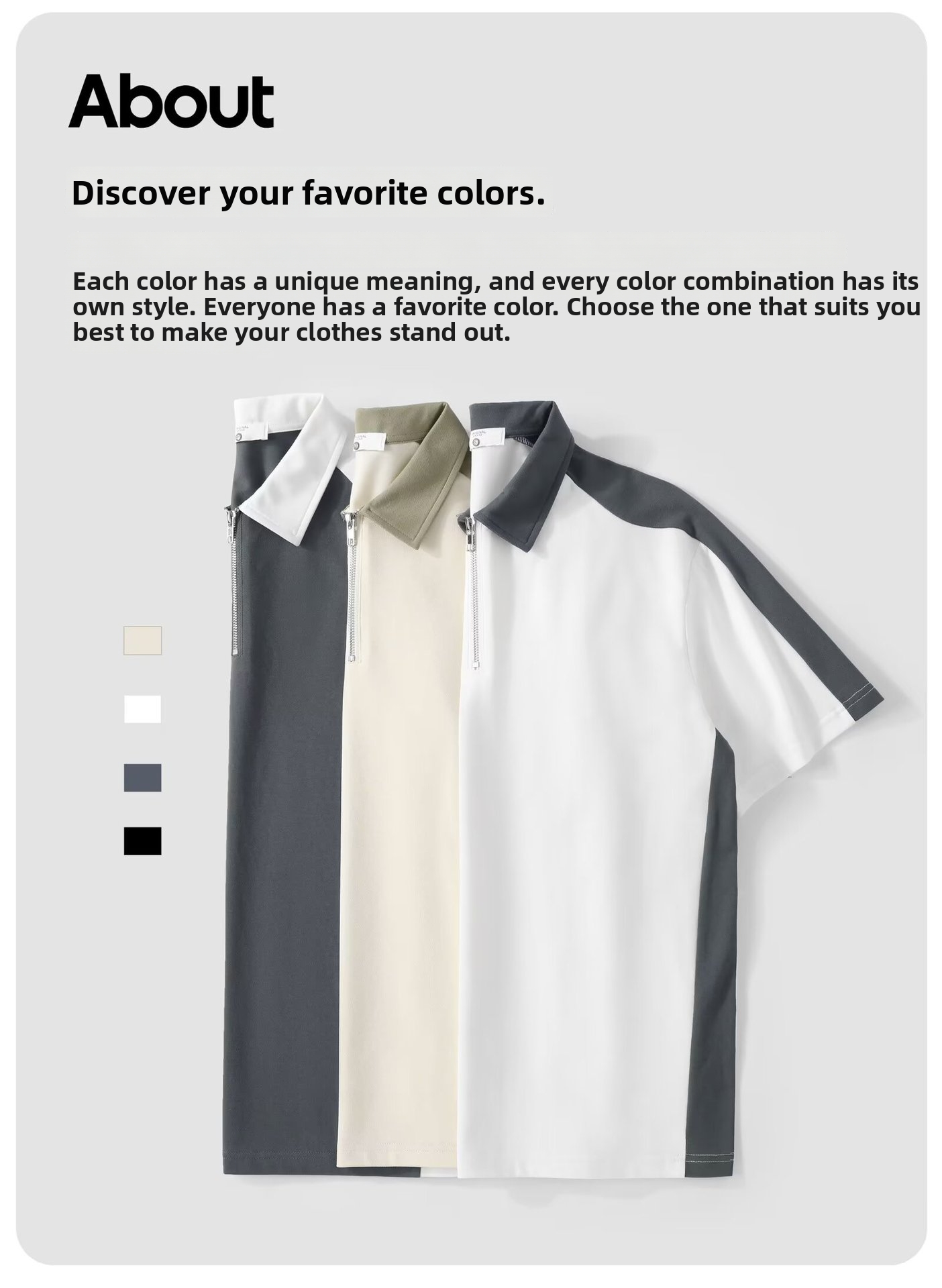 Polo homme coupe slim, color block, style britannique décontracté, manches courtes, demi-zip, nouveauté été tendance._voghion.com