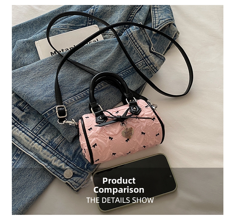 Mini boston handtas met strik van seersucker voor kinderen_voghion.com