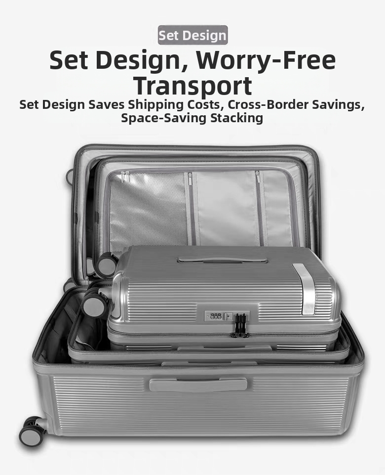 High End Aluminum Frame Luggage Set Rolling Suitcase With Lock_voghion.com