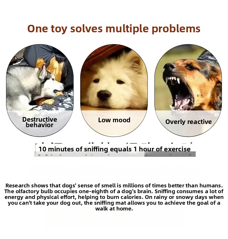 Pet Snuffle Mat For Dogs Educational Puzzle Toy For Interactive Fun_voghion.com