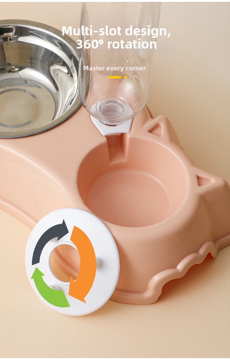 Tigela dupla automática estação de alimentação para animais_voghion.com