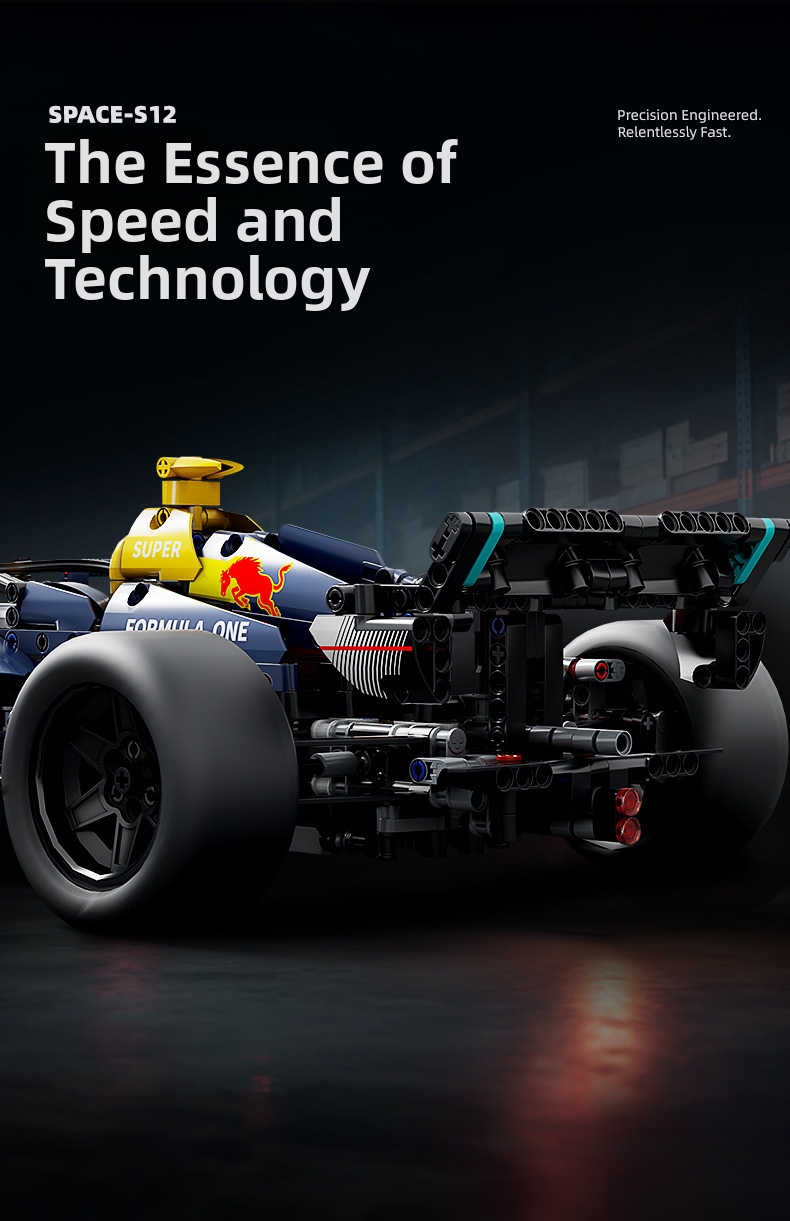 Formula 1 Racing Car Building Blocks Compatible Toy Car Set_voghion.com