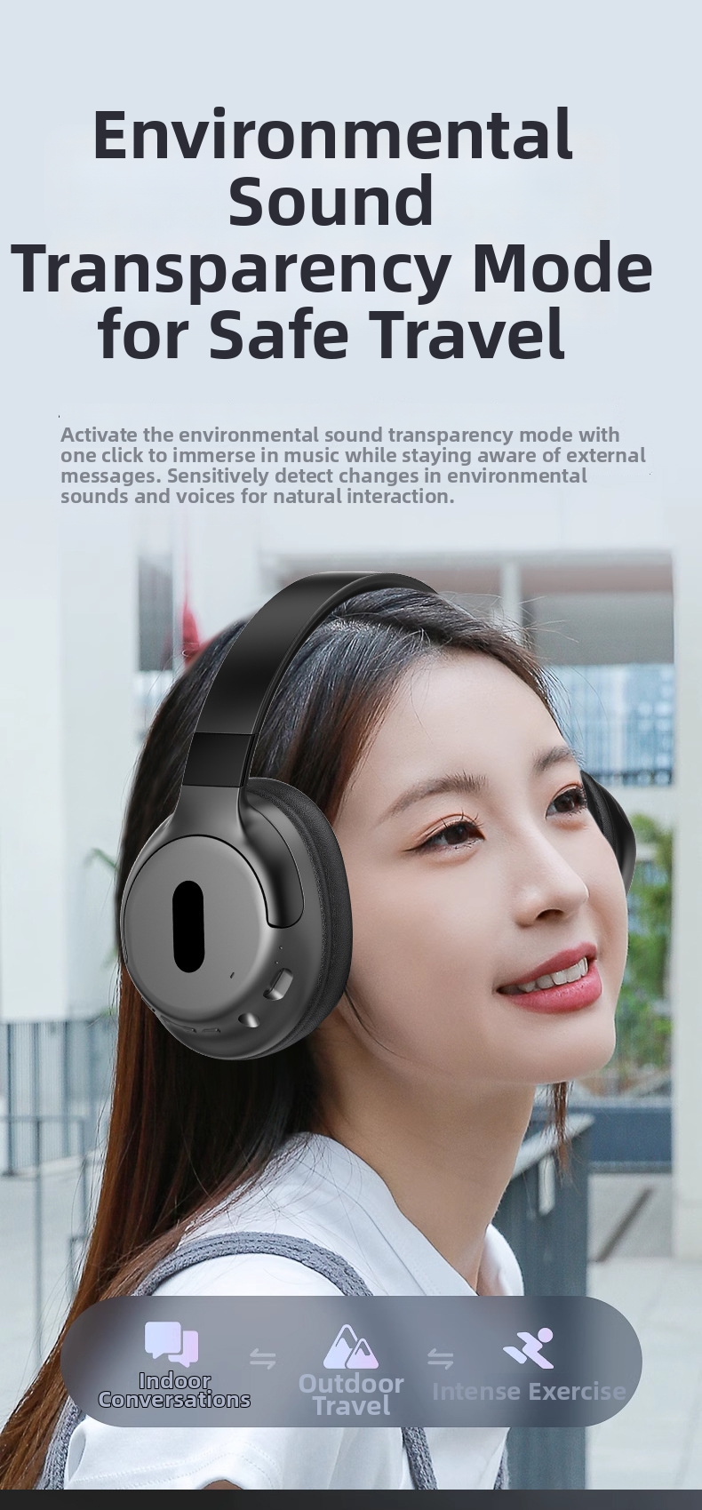 Wireless Over-ear Headphones Bluetooth Noise Cancelling Headset_voghion.com