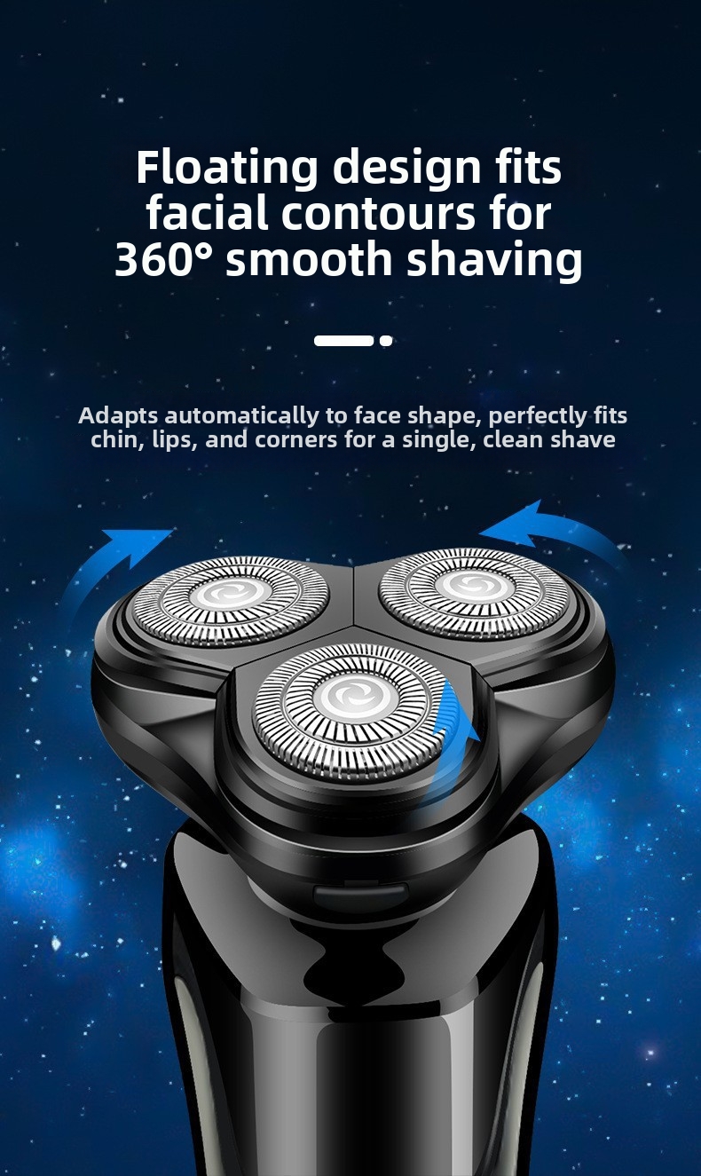 Electric Shaver For Men Usb Rechargeable With Digital Display_voghion.com