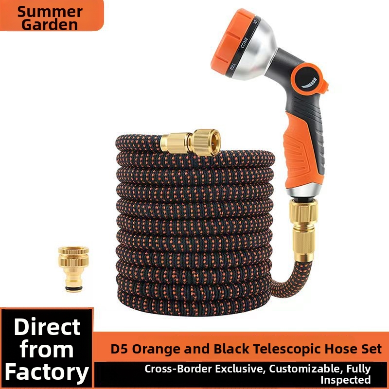 Mangueira de água telescópica automática para jardim, pistola mágica de limpeza de alta pressão para lavagem de carros e irrigação de flores._voghion.com
