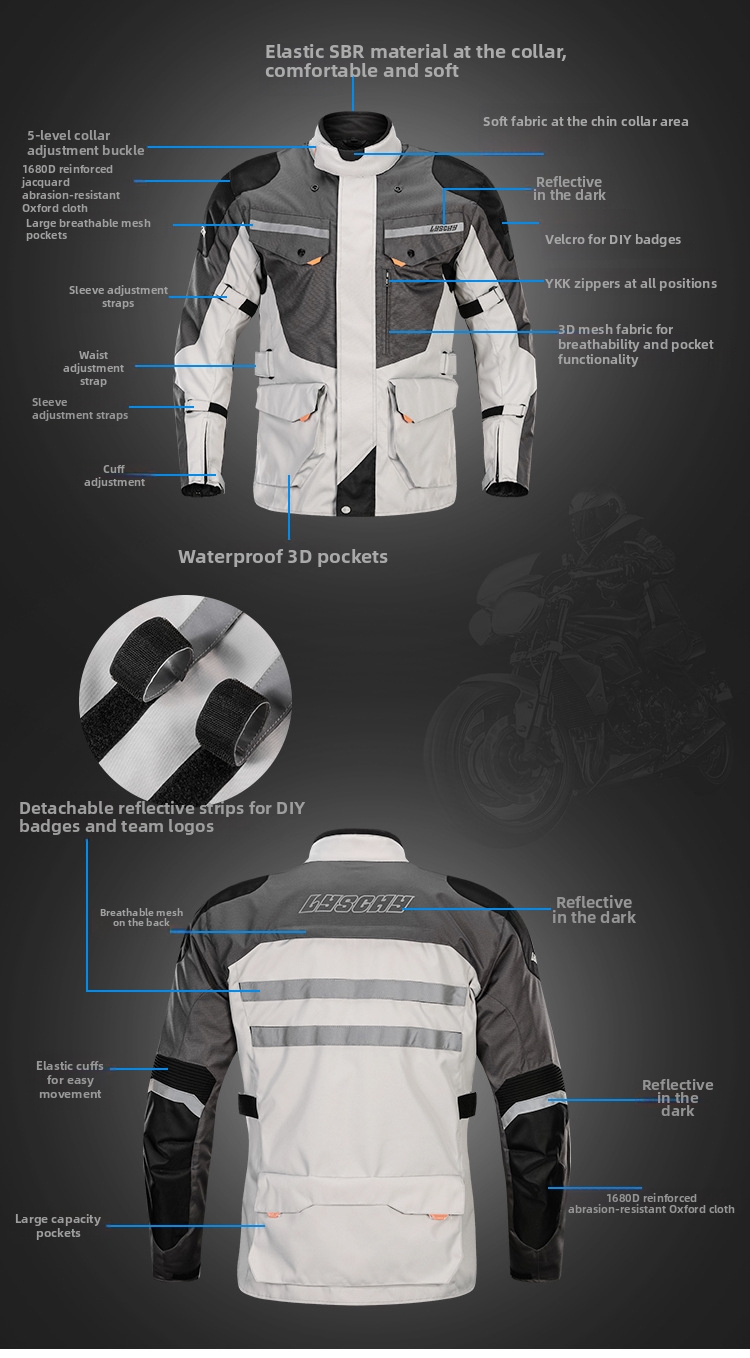 Motorjas racing waterdicht winter rally rijuitrusting dames heren_voghion.com