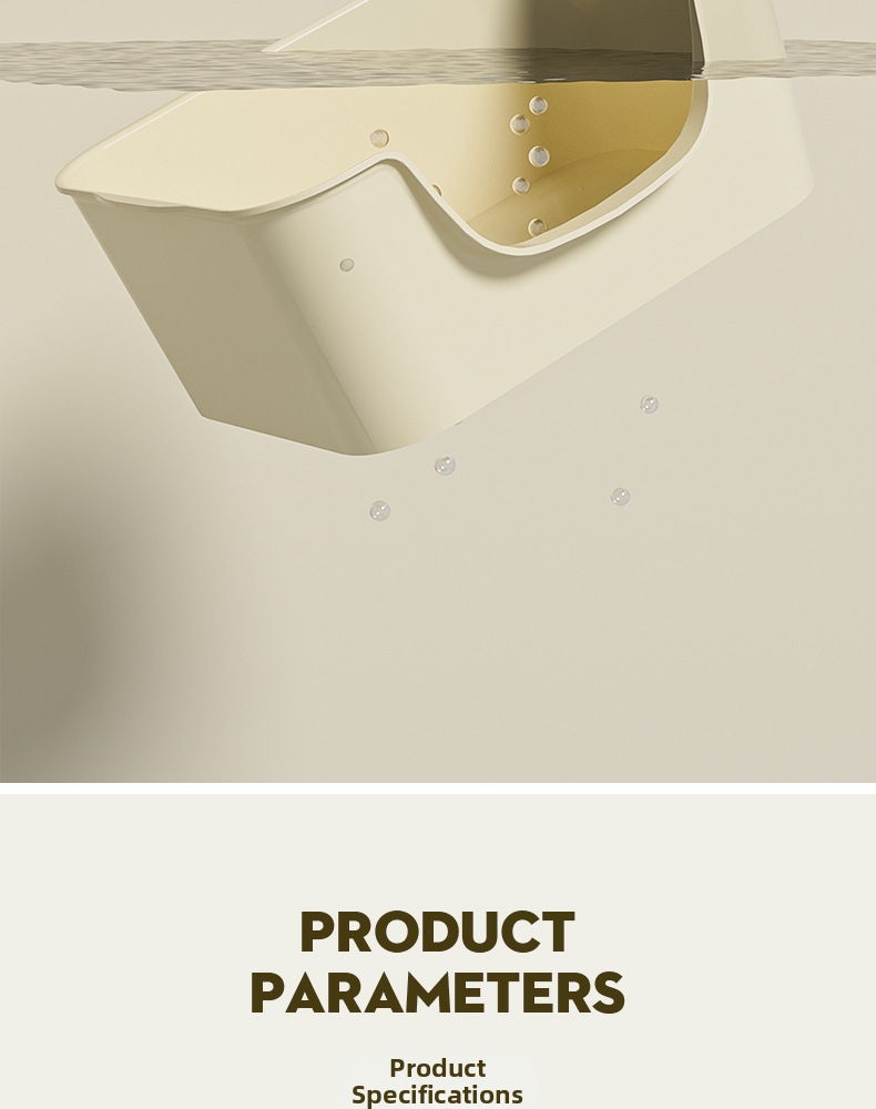 Extra Large Semi-enclosed Anti-pulling Cat Litter Box For Pets_voghion.com