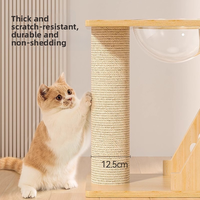 Large Luxury Cat Climbing Frame Multi Layer Integrated Cat Toy with Climbing Pillar And Bed Cat Tree for Kitten_voghion.com
