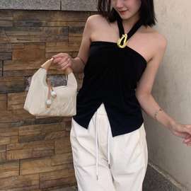 2025通勤包绒面料桃之夭夭手提包小拎包单肩包斜挎包包女小方包