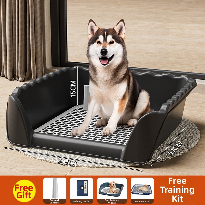 Extra Large Dog Toilet Flat High Fence Splash Proof Dog Pee Bowl Pet Supplies For Dogs_voghion.com