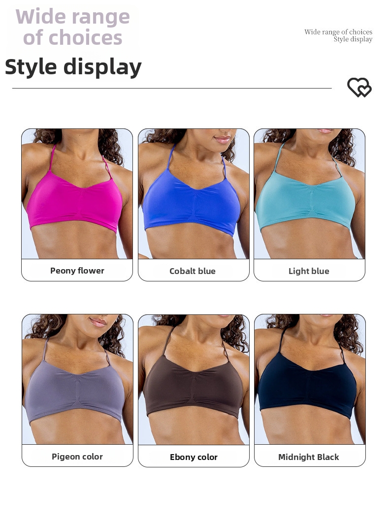 High Elastic Matte Thin Fitness Bra Crossback Spaghetti Strap Seamless Shoulder Sports & Outdoor Clothing For Women_desvips.com