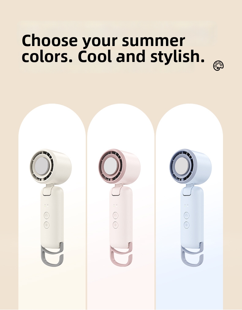 Portable Usb Handheld Fan With Digital Display For Quiet Cooling_voghion.com