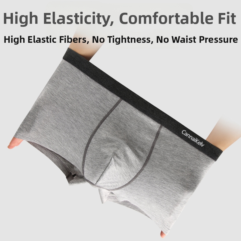 Boxer da uomo Cannai Kelv in puro cotone Modal a vita media, antibatterici e traspiranti, modello Four Corner Shorts._voghion.com