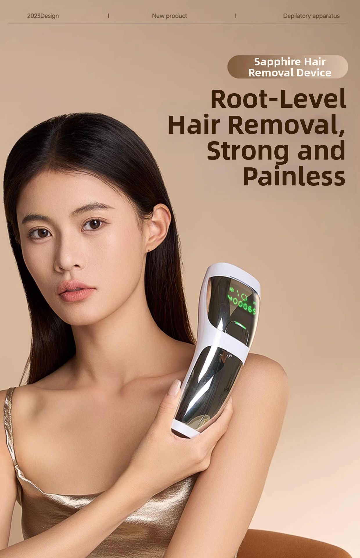 Aparelho de depilação a laser Ice Point Sapphire - Tratamento indolor para todo o corpo, ideal para uso doméstico, adequado para salões de beleza, axilas e genitais._voghion.com