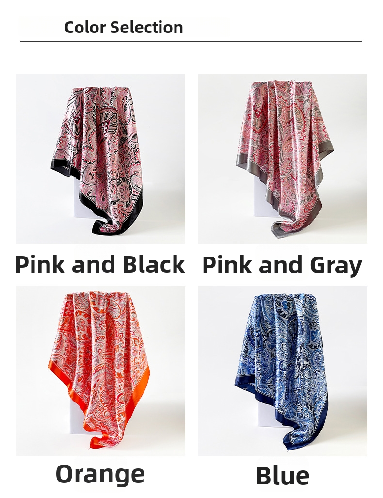Foulard paisley in raso classico hijab e turbante versatile_voghion.com